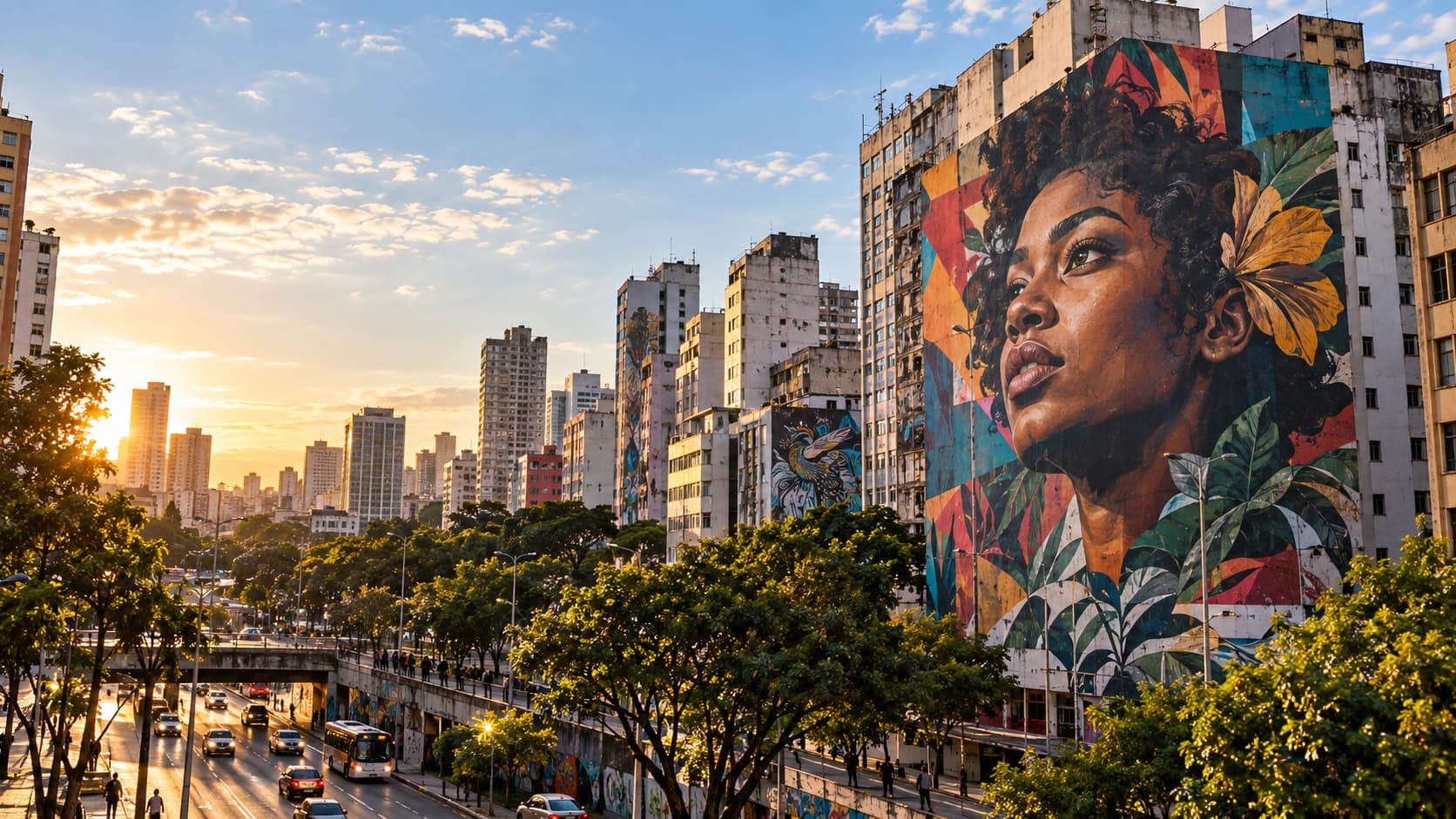 Cena de fotografia urbana